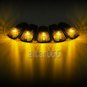 For Chevy GMC 88-02 Roof Cab Marker Light Smoke Lens + Amber LED Bulbs 5pcs Set
