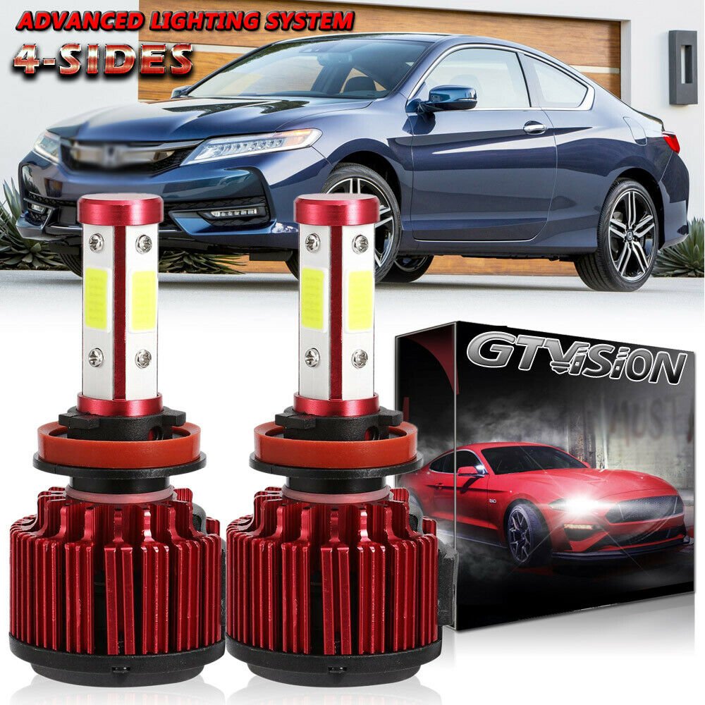 LED Bulbs Conversion Kit For Honda Accord 1990 - 2017 Headlight Fog Light Color