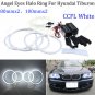 4x White CCFL Angel Eyes Halo Rings DRL For Hyundai Tiburon 2003-2006 Headlight