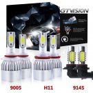 LED Headlight Hi/low + Fog Light for Dodge Ram 1500 2500 3500 4500 5500 09-17