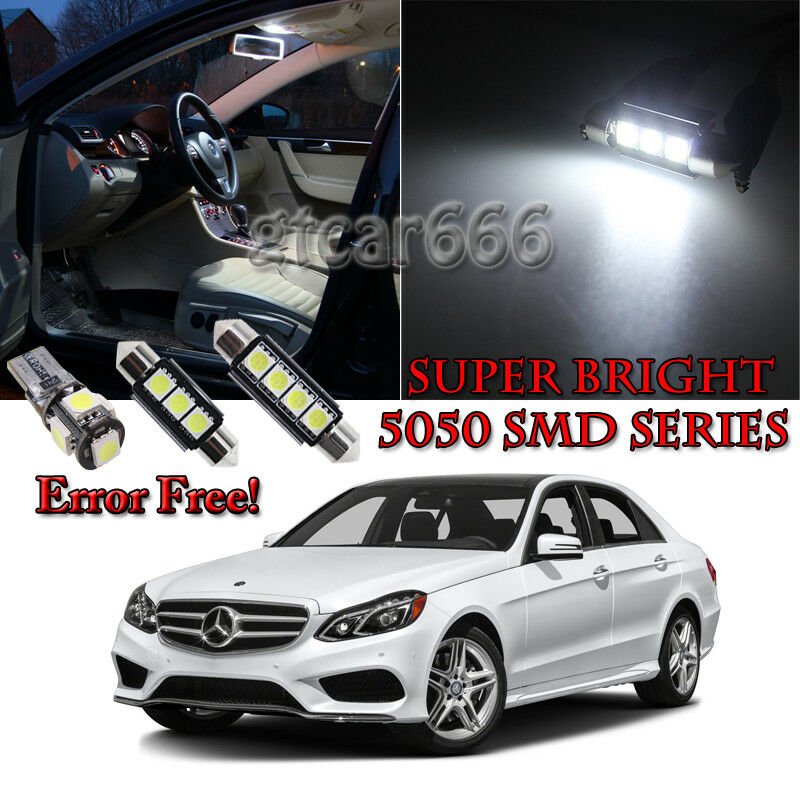 23 Premium White Bulb For Mercedes E Class W212 2010-2016 LED Interior Light Kit