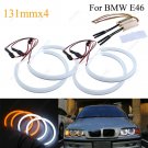 4x 131mm LED Cotton Angel Eyes Halo Rings Lights For BMW E36 E39 E46 Amber White