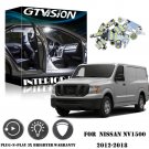 12Pc White LED Lights Interior Package Kit for 2012-2018 Nissan NV1500/2500/3500