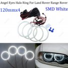 4PCS SMD White Halo Rings LED Angel Eyes Devil Demon DRL For Land Rover 120mmx4