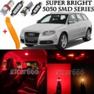 23 x Ultra Red Interior LED Lights Kit + TOOL For 2002 - 2008 Audi A4 S4 B6 B7