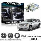 18x Bright White LED Interior Lights Package Kit For Cadillac Escalade ESV 2014