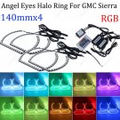 For 1999-2006 GMC Sierra Truck Multi-Color Changing LED RGB Headlight Halo Ring