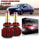 4-Side LED Bulb Light Conversion Bulbs Kit H11 H8 9006 H4 for 90-17 Honda Civic