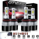 4x H11 H9 Combo LED High / Low Beam Headlight Fog 6000K for 07-18 Nissan Altima