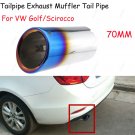 2Pcs For VW Golf/Scirocco Chrome Stainless Steel Exhaust Tail Muffler Tip Pipe