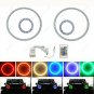 RGB Multi-Color LED Angel Eyes Halo Ring For Jeep Wrangler JK Headlight Fog lamp