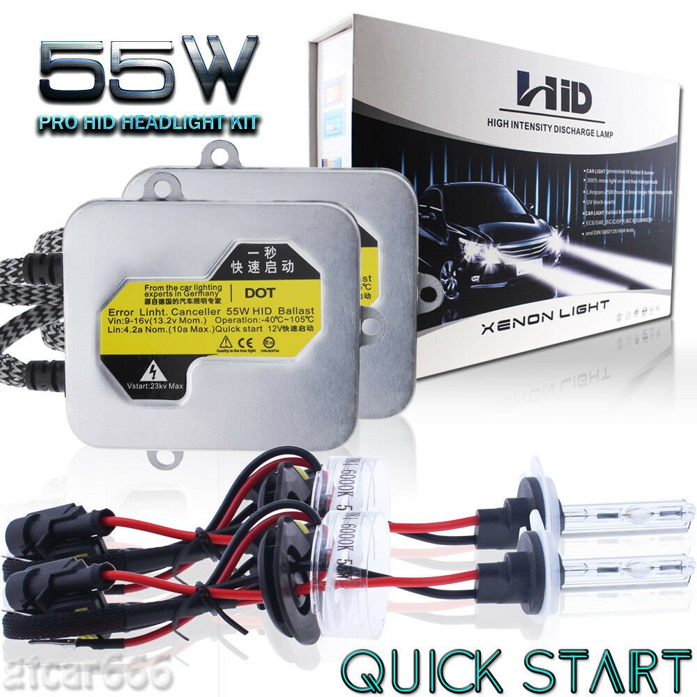 AC 55W High Power HID Xenon Headlight Conversion Kit for 2014-2016 GMC Sierra