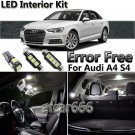 White LED Interior Lights Package Kit For Audi A4 S4 B8 08-16 - ERROR FREE 18pc