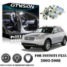 17Pcs White LED Interior Light Package For Infiniti FX35 FX45 + TOOL 2003 - 2008
