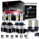 6X LED Headlights + Fog Lights for 2003-2006 Chevy Silverado 1500 2500HD 3500HD