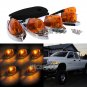 5Pcs Universal Assembly Teardrop Style Amber Lens Roof Yellow Cab Marker Light
