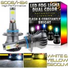 2x 9006 Dual Color Strobe Flash LED Fog Light Bulbs For RAM 1500 2500 3500 13-15
