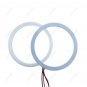 4x White Cotton Halo Ring For BMW E90/E91 LCI 3 Series LED Angel Eye 100mm+120mm