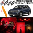 16 x Ultra Red Interior LED Lights Kit + TOOL For 2009 - 2015 Volkswagen Tiguan