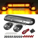 Clear Cab Top Marker Lights + 30 Amber LED for 02-07 Chevy Silverado GMC Sierra
