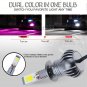 H1 High Power Dual Color 2-Mode Flash Blinking LED Fog DRL Driving Light Bulbs