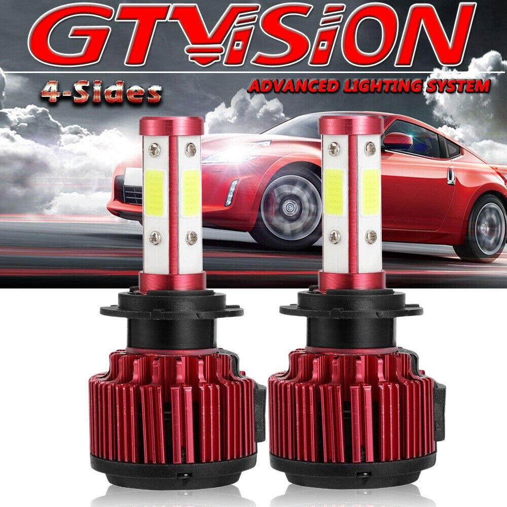 2x H7 LED Headlight Bulb Conversion Kit High Low Beam Fog Lamp 6000K White LED
