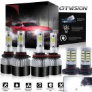 Combo 9005 H11 5202 LED Headlight+Fog Bulbs for 07-14 Chevy Suburban Tahoe 6000K