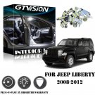8x Bright White Interior LED Light Package Kit For 2008-2011 2012 Jeep Liberty