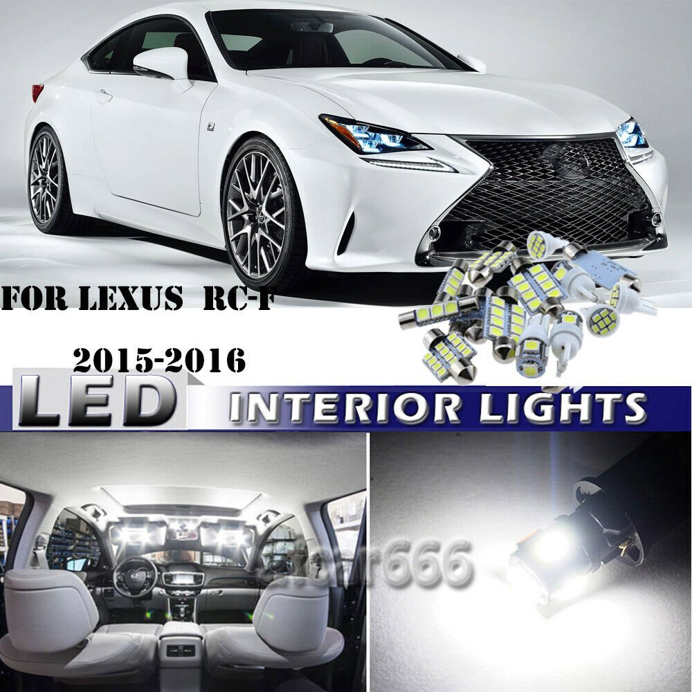 Super Bright White LED Interior Car Lights Kit for 2015-2016 LEXUS RC-F RC-350 F