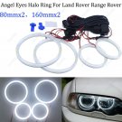 4PCS White Halo Rings LED Angel Eyes Devil Demon DRL For Land Rover 100mm+126mm