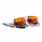 5x Teardrop Amber Yellow Cab Roof Top Marker Lights Universal for Kenworth Truck