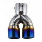 Universal Twin Dual Exhaust Pipe Trim Tip Tail Muffler Stainless Steel Chrome