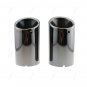 2x Chrome Stainless Steel Rear Exhaust Tail Muffler Pipe For Audi A4 B8 Q5 09-17
