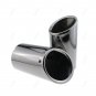 2x Chrome Stainless Steel Rear Exhaust Tail Muffler Pipe For Audi A4 B8 Q5 09-17