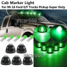 5x Green Ceramic LED Smoke Cab Marker Clearance Light Kit for 99-16 Ford E/F-150