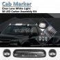 3PC Clear Lens Cab Roof Top Marker 30 LED White Light For 02-07 Chevy GMC Sierra