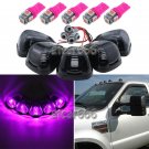 Smoke Cab Roof Running Marker Light Kit Pink LED For Ford F-250 F-350 Super Duty