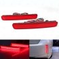 2Pcs Red Lens Rear Bumper Reflector Tail Stop Brake Light For Toyota Prius 11-15