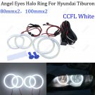 4Pcs Excellent SMD White Angel Eyes kit For Hyundai Tiburon 2003-2006 Halo Ring