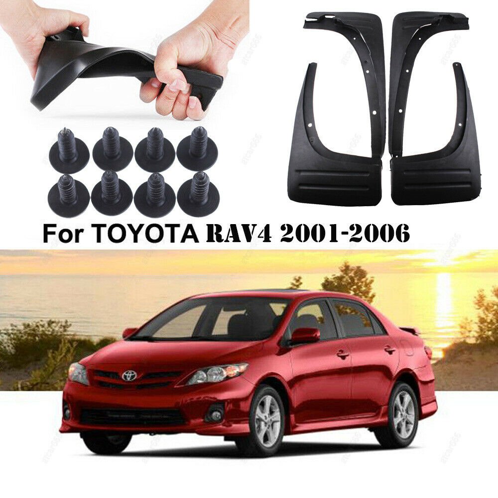 4Pcs Mud Flaps Splash Guard Protector Fender Mudguard For 2001-2006 TOYOTA RAV4