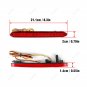 2x Lens Rear Bumper Reflector LED Tail Stop Brake Light For Honda Odyssey 07-08
