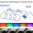 LED Angel Eye Light RGB Remote For Toyota Camry XV40 2006-09 Headlight Halo Ring