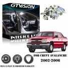 20x White Bright White LED Interior Light Package Kit For Chevy Avalanche 02-06