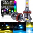 H11 H8 H9 H16 LED Fog Light Dual Color Upgrade 2-Mode High Power Bulbs 3K + 8K