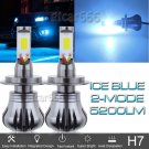 H7 LED Fog Light Bulbs Car Driving Lamp DRL 8000K Bright Ice Blue Still + Flash