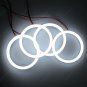 For Ford Focus MK II 04-08 Cotton White LED Angel Eye Halo Rings Kit 110mm+131mm