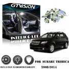 16Pcs LED White Lights Interior License Package Kit For Subaru Tribeca 2008-2014