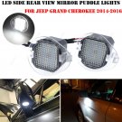 2x White LED Side Rear View Mirror Puddle Lights For Jeep Grand Cherokee 2014-16
