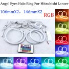 4xCotton RGB Angel Eye Halo Ring Light For Mitsubishi Lancer Evo X Non-Projector
