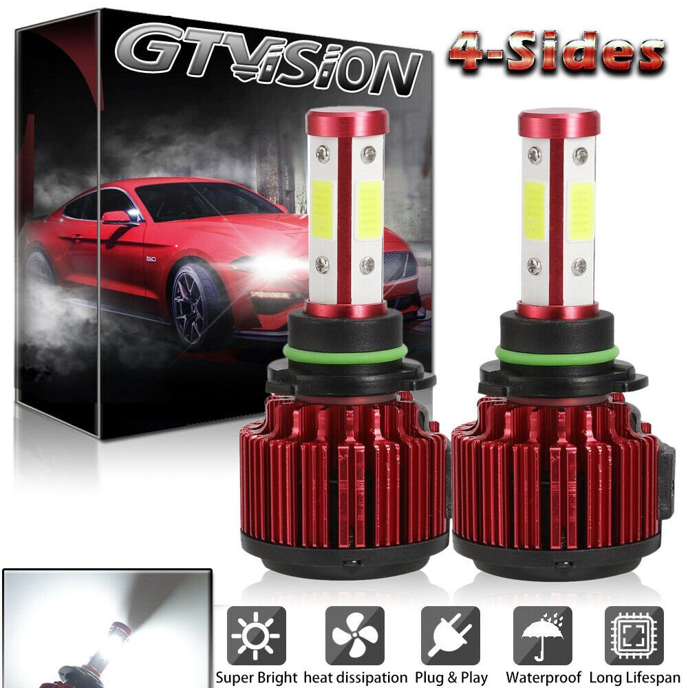 4-Side LED Headlight kit HB4 9006 White 6000K for 1995-1999 Chevrolet Silverado